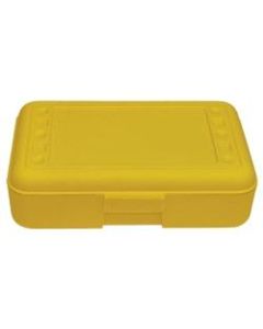 Romanoff Products Pencil Boxes, 8 1/2inH x 5 1/2inW x 2 1/2inD, Yellow, Pack Of 12
