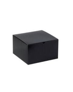 Partners Brand Black Gloss Gift Boxes 10in x 10in x 6in, Case of 50