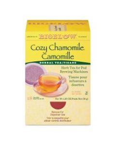 Bigelow Cozy Chamomile Herbal Tea Single-Serve Pods, 1.9 Oz, Box Of 18