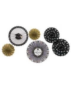 Amscan Graduation Paper Fan Decorations, 16in x 16in, Multicolor, Pack Of 6 Decorations