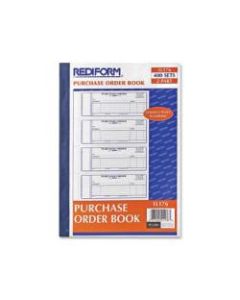 Rediform 2-Part Purchase Order Book - 400 Sheet(s) - Stapled - 2 Part - Carbonless Copy - 2 3/4in x 7in Sheet Size - Blue Print Color - 1 Each