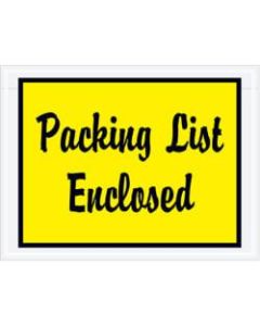 Partners Brand Yellow "Packing List Enclosed" Envelopes, 4 1/2in x 6in, Case of 1,000