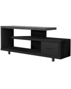 Monarch Specialties Leo TV Stand, 24inH x 60inW x 15-3/4inD, Black