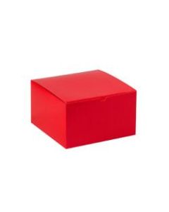 Partners Brand Holiday Red Gift Boxes 10in x 10in x 6in, Case of 50