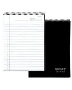 TOPS Docket Diamond 100% Recycled Wirebound Planner, 8 1/2in x 11 3/4in, 1 Subject, Legal Ruled, 60 Sheets, White