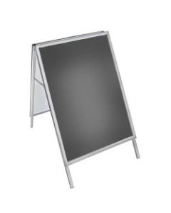 Azar Displays Steel A-Board Sign Holder With Snap Frame, 40in x 30in, Silver