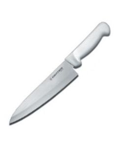 Hoffman Sani-Safe Cooks Knife, 8in, White/Silver