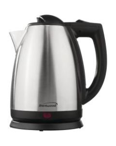 Brentwood Cordless Tea Kettle, 2 Liter, 1,000W, Stainless Steel