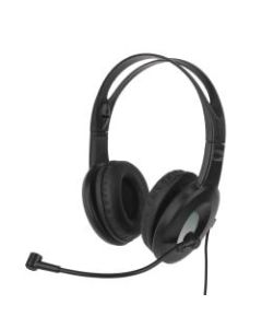 Ativa Wired Headset With Adjustable Microphone, Black