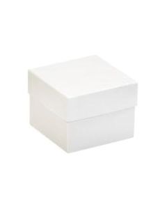 Partners Brand White Deluxe Gift Box Bottoms 4in x 4in x 3in, Case of 50