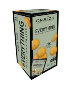 Craize Everything Toasted Corn Crackers, 0.77 Oz, Pack Of 24 Bags