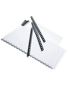 Office Depot Brand 3/8in Binding Combs, 55-Sheet Capacity, Black, Pack Of 25