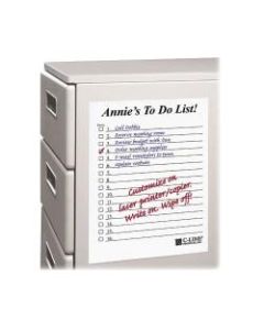 C-Line Self-Stick Dry-Erase Sheets, 11in x 8 1/2in, White, Box Of 25