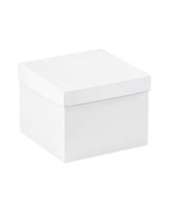 Partners Brand White Deluxe Gift Box Bottoms 8in x 8in x 6in, Case of 50