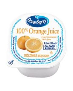 Ocean Spray Orange Juice, 4 Oz, Pack Of 48 Cups