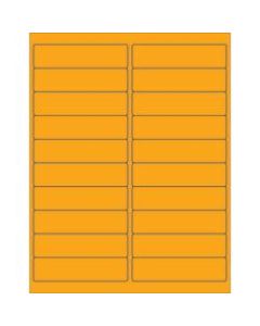 Office Depot Brand Labels, LL177OR, Rectangle, 4in x 1in, Fluorescent Orange, Case Of 2,000