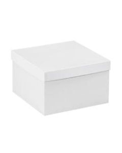 Partners Brand White Deluxe Gift Box Bottoms 10in x 10in x 6in, Case of 50
