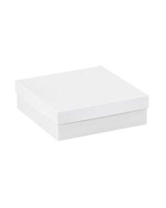 Partners Brand White Deluxe Gift Box Bottoms 12in x 12in x 3in, Case of 50