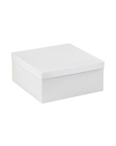 Partners Brand White Deluxe Gift Box Bottoms 14in x 14in x 6in, Case of 50