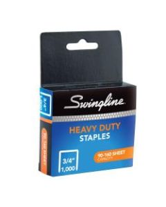 Swingline Heavy-Duty Staples, 3/4in, Box Of 1,000