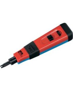 IDEAL Punchmaster II Punch Down Tool with Full 110 and 66 Blades - Red - Built-in Blade Storage, Impact Resistant, Cushion Grip - 1 Unit