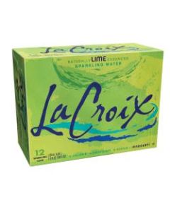 LaCroix Core Sparkling Water with Natural Lime Flavor, 12 Oz, Case of 12 Cans