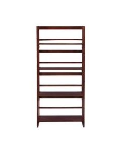 Linon Harvick 48inH 4-Shelf Bookcase, Walnut