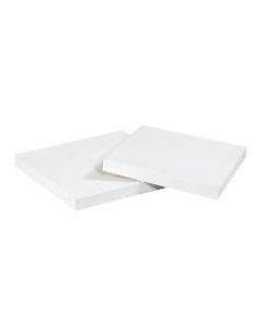 Partners Brand White Deluxe Gift Box Lids 8in x 8in, Case of 50