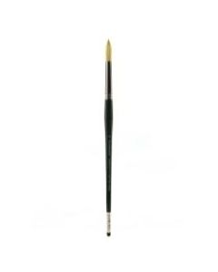 Grumbacher Gainsborough Oil And Acrylic Paint Brush, Size 12, Round Bristle, Hog Hair, Black