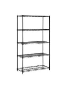 Honey-Can-Do Urban Steel Adjustable Industrial Shelving Unit, 5-Tier, Black