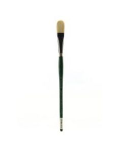 Grumbacher Gainsborough Oil And Acrylic Paint Brush, Size 12, Filbert Bristle, Hog Hair, Green