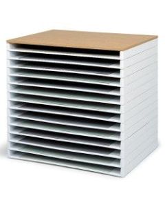 Safco Giant Stack Trays, 3inH x 39inW x 26inD, White, Pack Of 2