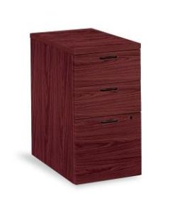 HON 10500 Full-Height 22-3/4inD Vertical 3-Drawer Mobile Pedestal Cabinet, Mahogany