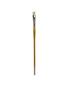 Grumbacher Bristlette Paint Brush, Size 8, Bright Bristle, Synthetic, Brown