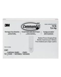 Command Medium Picture Hanging Strips, Damage-Free, White, Pack of 132 Pairs of Strips
