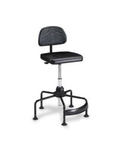Safco Task Master Economy Industrial Chair With Footrest, Black/Chrome