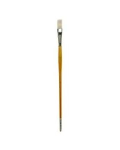 Grumbacher Bristlette Paint Brush, Size 8, Flat Bristle, Synthetic, Brown