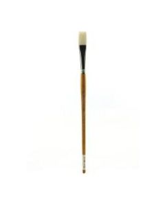 Grumbacher Bristlette Paint Brush, Size 10, Flat Bristle, Synthetic, Brown