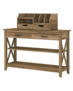 Bush Furniture Key West Console Table With Storage And Desktop Organizers, Reclaimed Pine, Standard Delivery