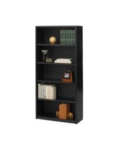 Safco Value Mate Steel Bookcase, 5 Shelves, Black