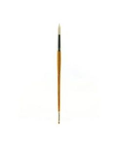 Grumbacher Bristlette Paint Brush, Size 12, Round Bristle, Synthetic, Brown