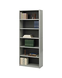 Safco Value Mate Steel Bookcase, 6 Shelves, Gray