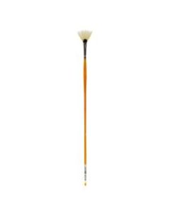 Grumbacher Bristlette Paint Brush, Size 2, Fan Bristle, Synthetic, Brown