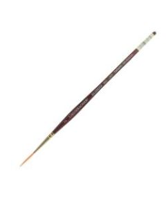 Grumbacher Goldenedge Watercolor Paint Brush, Size 2, Liner Bristle, Sable Hair, Brown