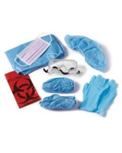 Medline Employee Protection Kits With Goggles, Blue, Pack Of 25 Kits
