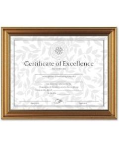 Dax Burns Group Antique-colored Certificate Frame - 11in x 8.50in Frame Size - Rectangle - Desktop - Horizontal, Vertical - 1 Each - Antique Gold