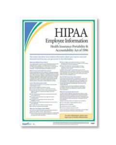 ComplyRight HIPAA Employee Information Poster, English, 17in x 24in