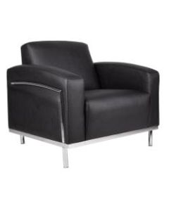 Boss CaressoftPlus Lounge Club Chair, Black/Silver