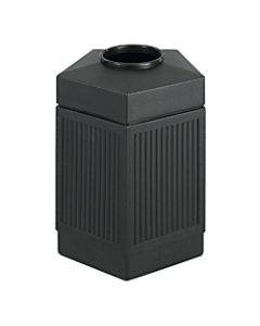 Safco Canmeleon Plastic Indoor/Outdoor Trash Receptacle, 45 Gallons, 31-1/2inH x 24inW x 23inD, Black