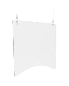Deflecto Acrylic Hanging Barriers, 24in x 3/16in, Square, Clear, Set Of 2 Barriers
